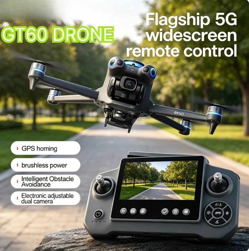 Drone Gps Mount - โดรน GT60 GPS แบบพับได้ หน้าจอ 4.3