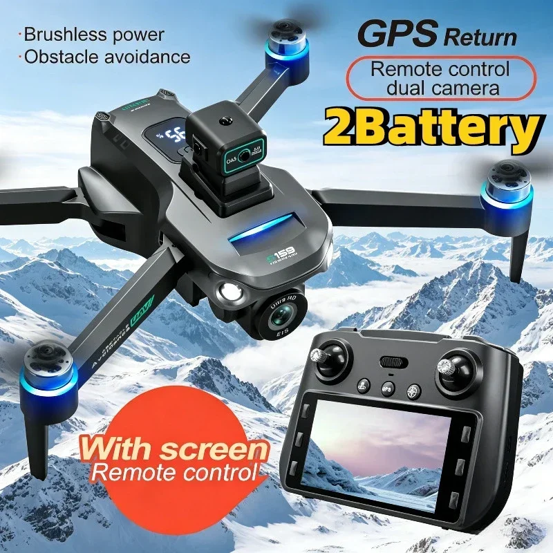 Drone Gps Mount - S159 โดรน GPS, โดรนสี่ใบพัดระดับมืออาชีพ พร้อมกล้องคู่ HD,