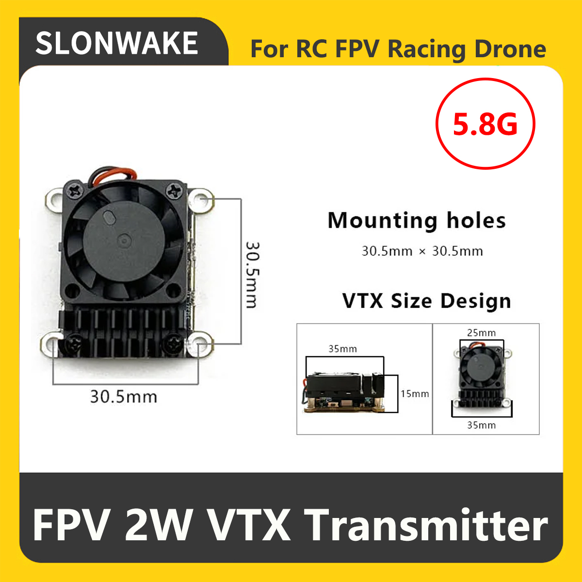 SLONWAKE 5.8G 2000mW FPV VTX ต - Drone Frame บทวิจารณ์และราคา